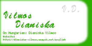 vilmos dianiska business card